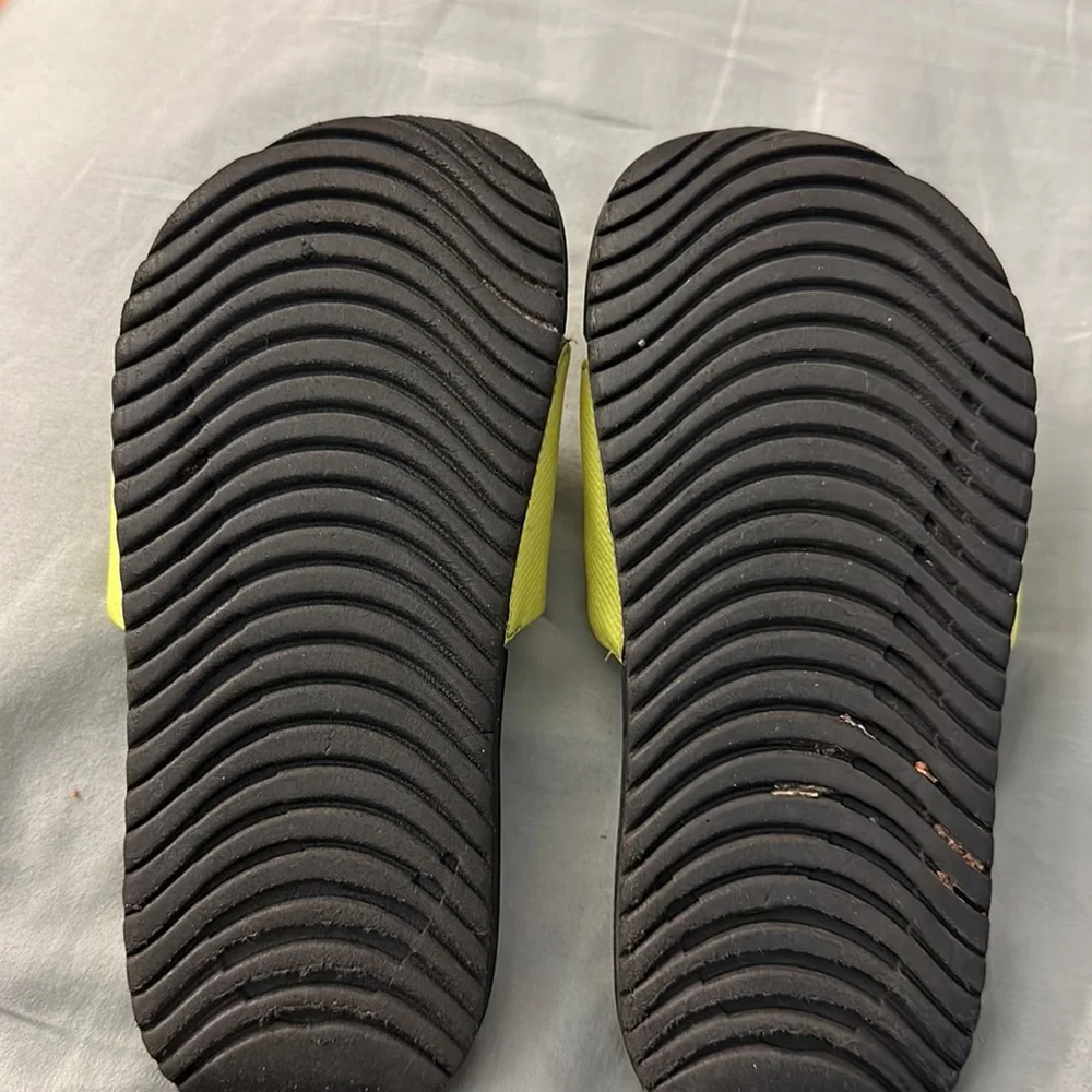 Nike Boy’s Kawa Slide Sandal in Neon Green